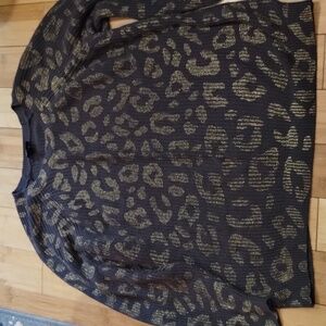 Torrid Foil Leopard Print Pullover Sweater